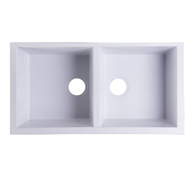 Nantucket Sinks Large Double Bowl Prep Station Toprmount Granite Composite (image 6)