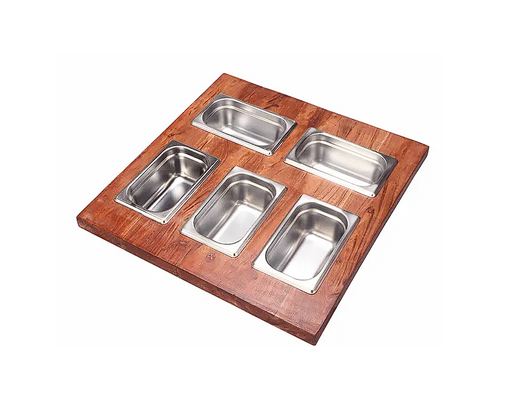 Nantucket sinks PS20-CS5S Prep station 5 piece condiment server