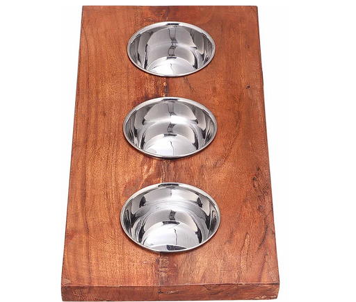 Nantucket sinks PS20-CSRD3 Prep station 3 piece round condiment server