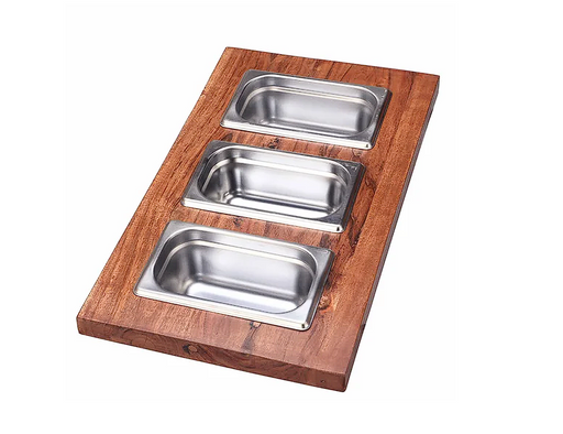 Nantucket sinks PS20-CSREC3 Prep station 3 piece rectangular condiment server