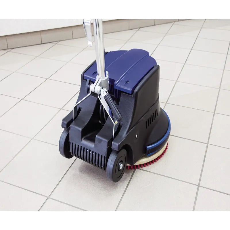 Powr-Flite Millennium Edition Floor Machine rear right view on tile floor.
