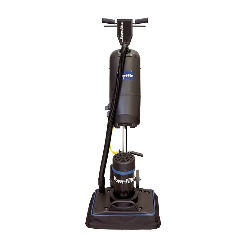 Powr-Flite Orbital 20 Inch Floor Machine Dust Control front view with dust control.
