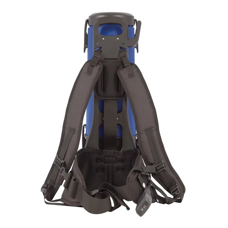 Powr Flite Pro Lite Backpack Vacuum 4 qt BP4S product back view showing harness attachment.