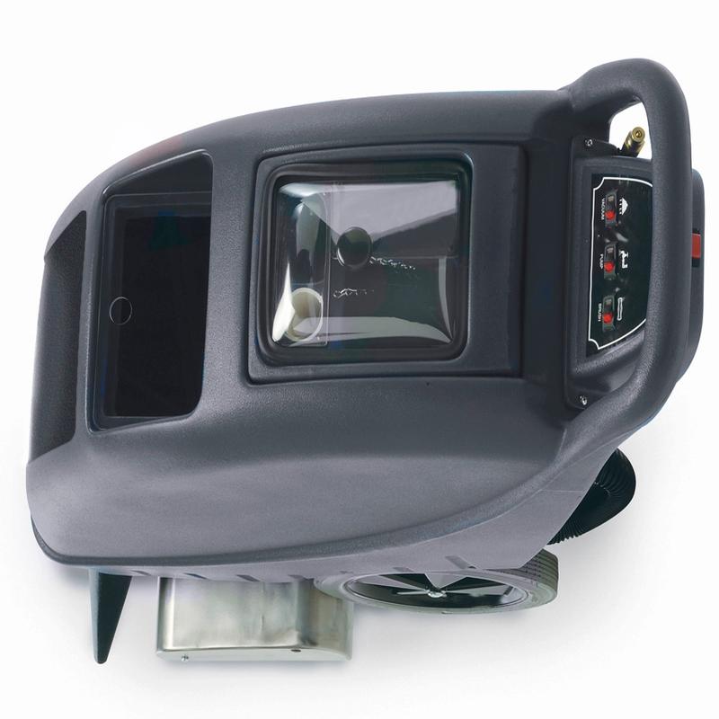 Powr-Flite Prowler 9 Gallon Self Contained Carpet Extractor top controls panel.