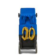 Powr-Flite Pulsar plus back view with yellow power cords looped.