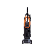 Powr Flite Solar Reach Upright Vacuum Lightweight w Onboard Tools PV090 W12 U rear view orange cord storage.