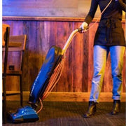 Powr Flite Solar Ultra Lightweight Upright Vacuum full vacuum side view.