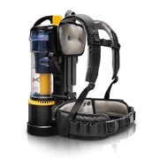 Prolux 2.0 Commercial Bagless Upright Backpack Vacuum backpack harness side view.