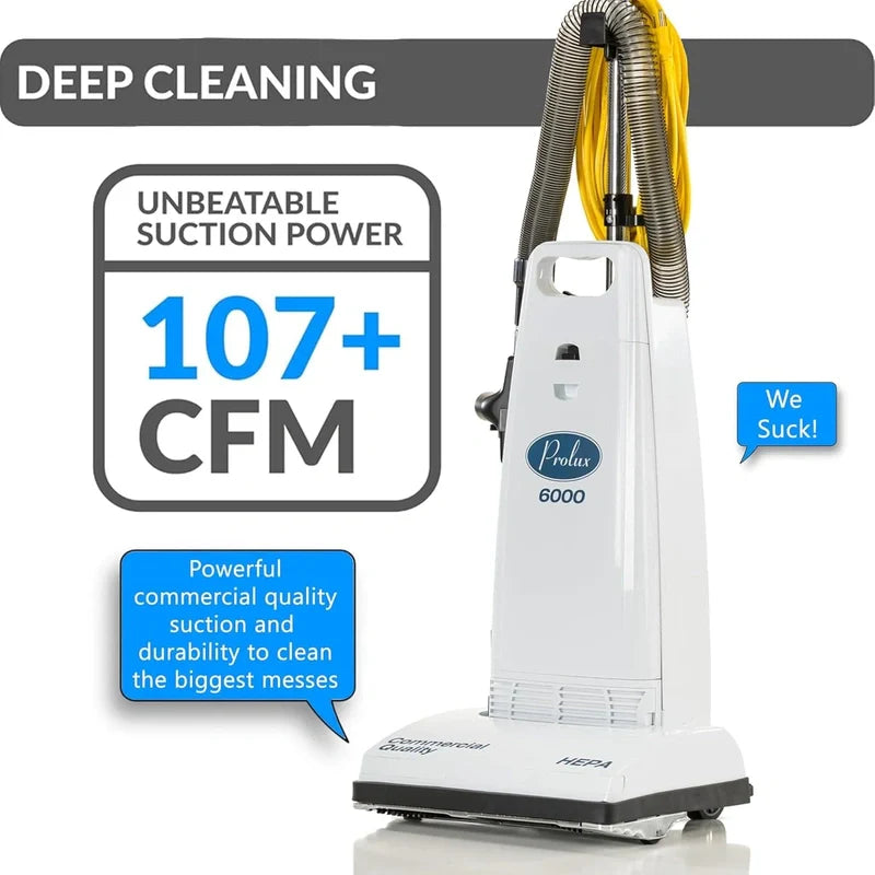 Prolux 6000 commercial upright vacuum close up.