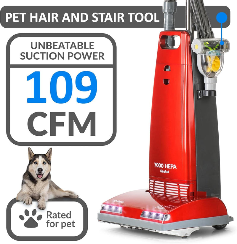Prolux 7000 Upright Sealed HEPA Vacuum with on board tools