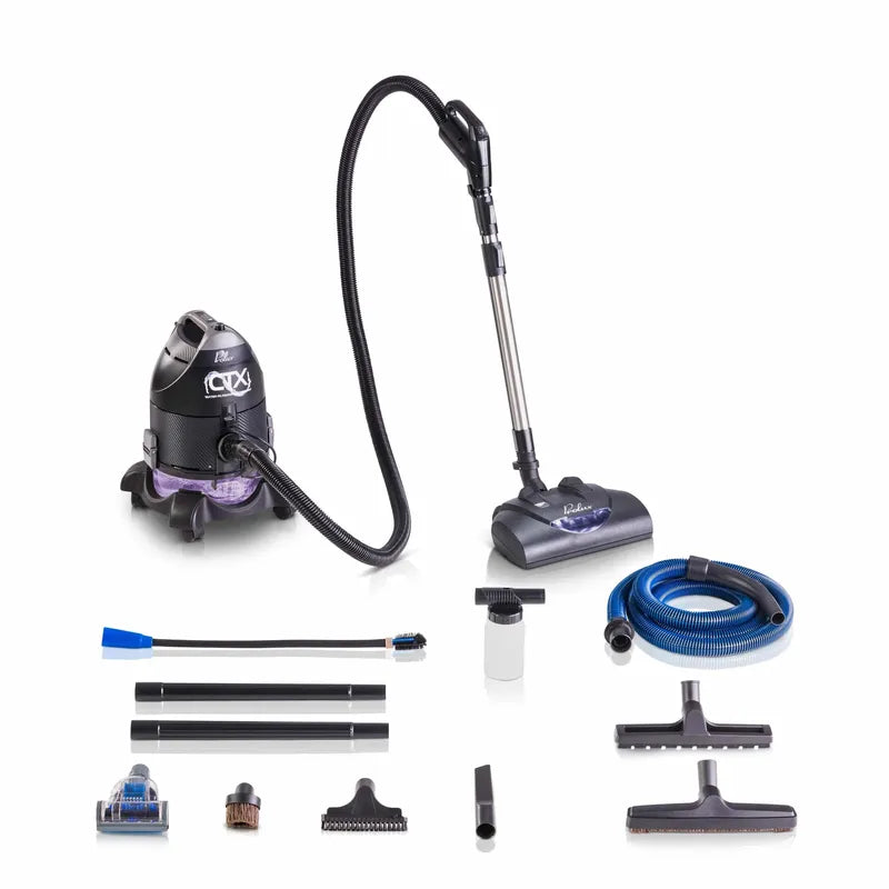 Prolux CTX PRO Water Filtration Bagless Canister Vacuum Cleaner full set with accessories.