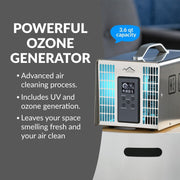 Prolux Comfort PLCOZ12K Stainless Steel 9,000 to 14,000 mg/hr Commercial Ozone Generator and Air Purifier