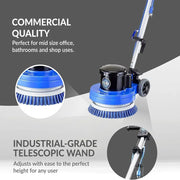 Prolux Core 13 Heavy Duty Commercial Polisher Floor Buffer Machine Scrubber and 5 Pads commercial quality industrial grade telescopic wand.