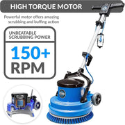 Prolux Core 15 Heavy Duty Single Pad Commercial Polisher Floor Buffer Machine Scrubber high torque motor.