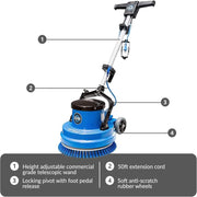 Prolux Core 15in commercial polisher height adjustable wand.