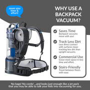 Prolux Lightweight 2.0 Bagless Upright Backpack Vacuum
