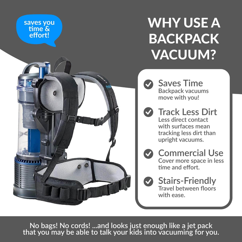 Prolux Lightweight 2.0 Bagless Upright Backpack Vacuum