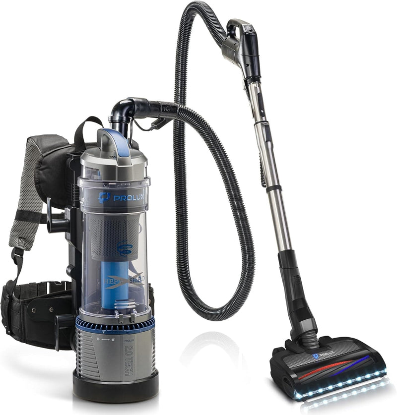 Prolux Lightweight 2.0 Bagless Upright Backpack Vacuum w/ Electric Powerhead Kit