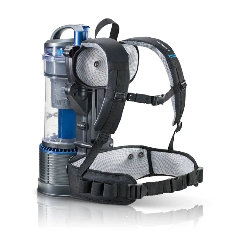 Prolux Lightweight 2.0 bagless backpack vacuum.