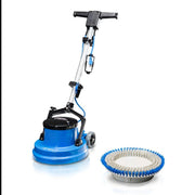 Prolux PLC15 15 Inch Heavy Duty Single Pad Commercial Polisher Floor Buffer Machine Scrubber full view with brush.