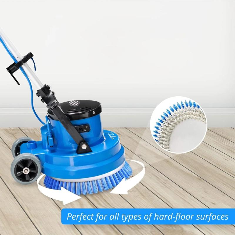 Prolux PLC15 15 Inch Heavy Duty Single Pad Commercial Polisher Floor Buffer Machine Scrubber side view on hardwood floor.