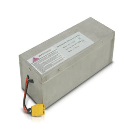 Prolux PLCC430BN cordless micro scrubber replacement battery metal housing warning label yellow connector.