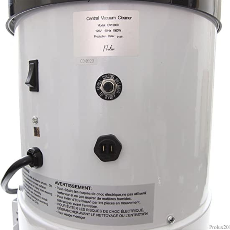 Prolux PLCCV12K Central Vacuum Power Unit powder coated steel construction.