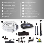 Prolux PLCCV12K Complete Central Vacuum Unit System with Prolux Electric Hose Power Nozzle Kit