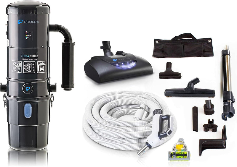 Prolux PLCCV12K Complete Central Vacuum Unit System with Prolux Electric Hose Power Nozzle Kit