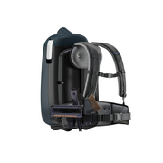 Prolux PLCX8E Backpack Vacuum Canister back view with harness and accessories.