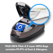 Prolux QX60 Pet Bagged Canister Vacuum hepa filtration closeup.
