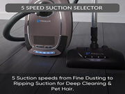 Prolux QX60 Pet Bagged Canister Vacuum with Sealed HEPA Filtration