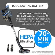Prolux RS7 PET Cordless Handheld Stick Vacuum long lasting battery info.