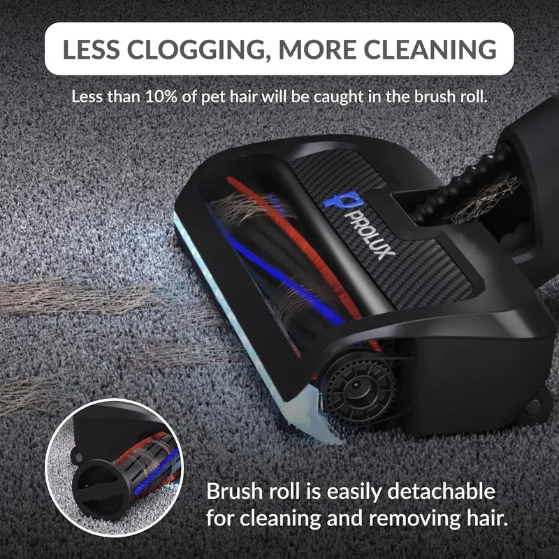 Prolux X8 Elite Backpack Vacuum Canister less clogging more cleaning.