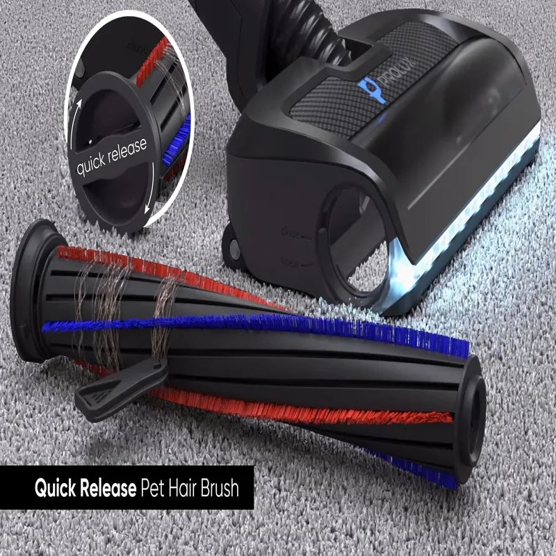 Prolux X8 Elite Backpack Vacuum Canister quick release pet hair brush.