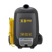 Prolux X8 Pro Commercial Backpack Vacuum front view with cord wrapped.