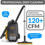 Prolux X8 Pro Commercial Backpack Vacuum professional deep cleaning high suction.