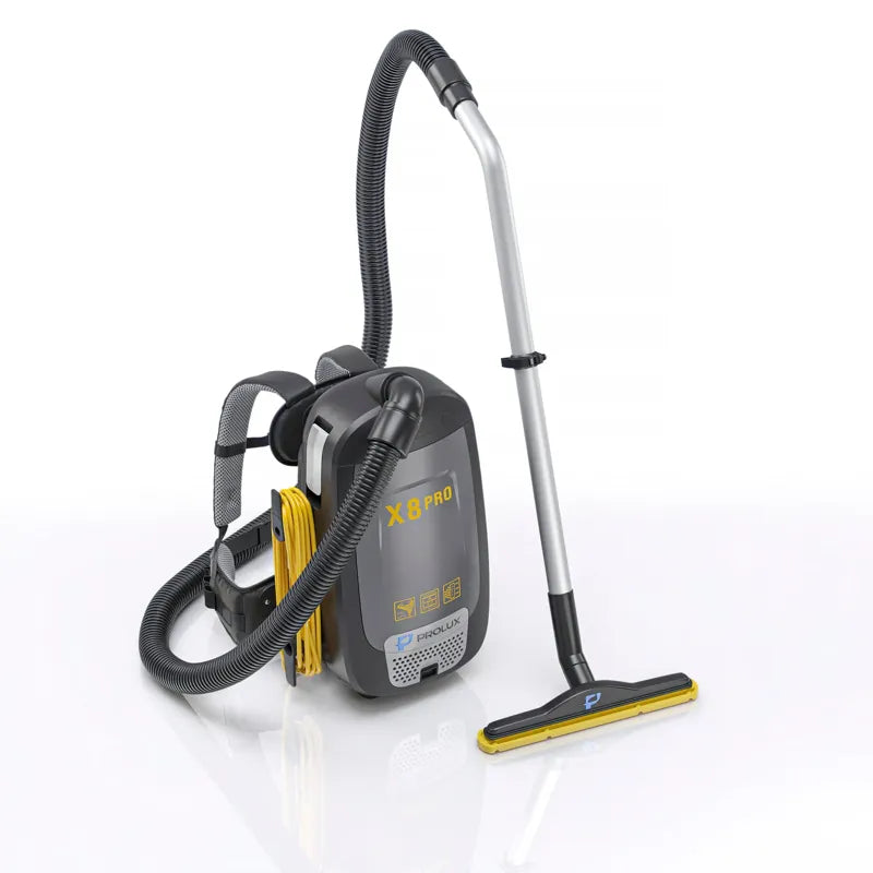 Prolux X8 Pro backpack vacuum cleaner angle view.