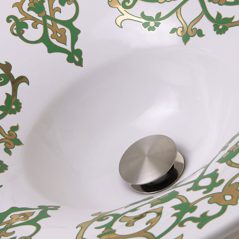 Nantucket Sinks Lugano Fireclay Hand-decorated Vanity Sink (image 3)