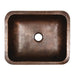 Nantucket Sinks REHC 17" Hammered Copper Rectangle Undermount Bathroom Sink
