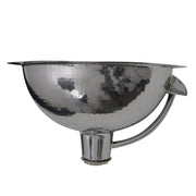 Nantucket Sinks ROS-OF ROS-OF 13" Hand Hammered Stailess Steel Round Undermount Bathroom Sink With Overflow (image 2)