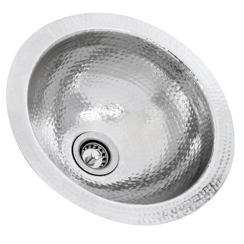 Nantucket Sinks ROS 13" Hand Hammered Round Bar Sink (image 2)