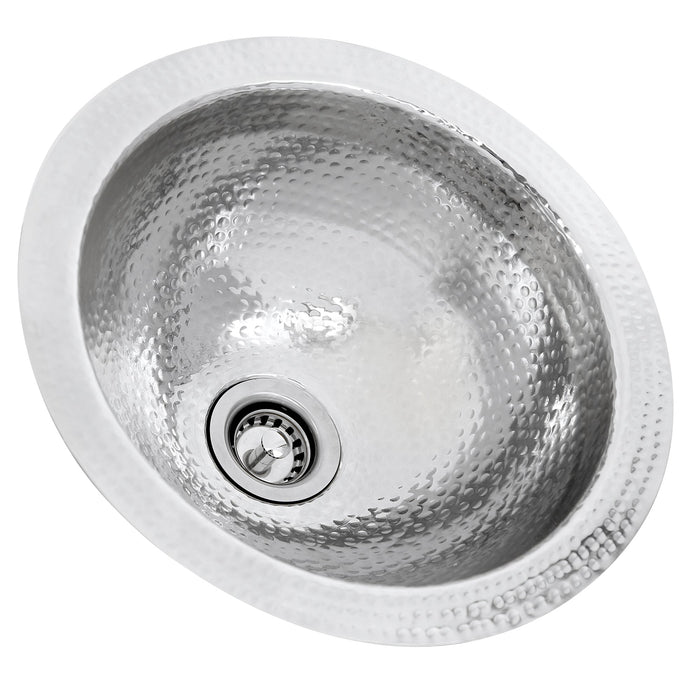 Nantucket Sinks ROS 13" Hand Hammered Round Bar Sink