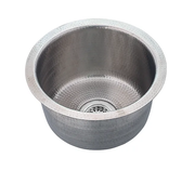 Nantucket Sinks RS15 15" Hand Hammered Round Bar Sink (image 5)