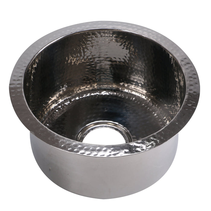 Nantucket Sinks RS15 15" Hand Hammered Round Bar Sink