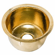 Nantucket Sinks RS15 15" Hand Hammered Round Bar Sink (image 4)