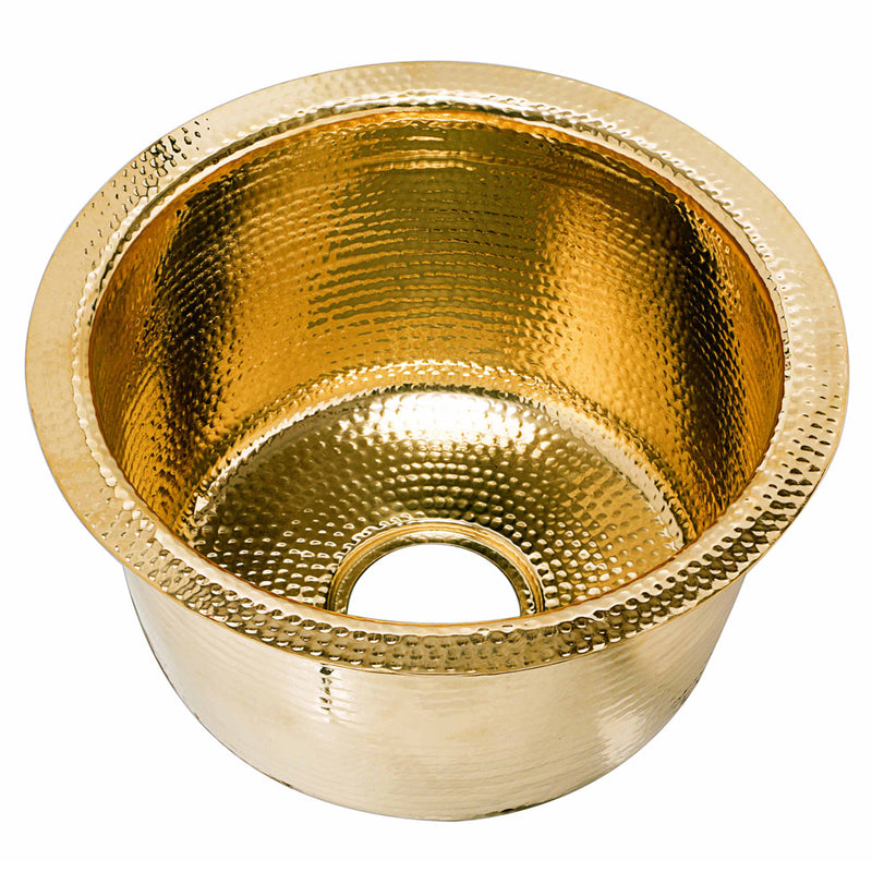 Nantucket Sinks RS15 15" Hand Hammered Round Bar Sink (image 4)