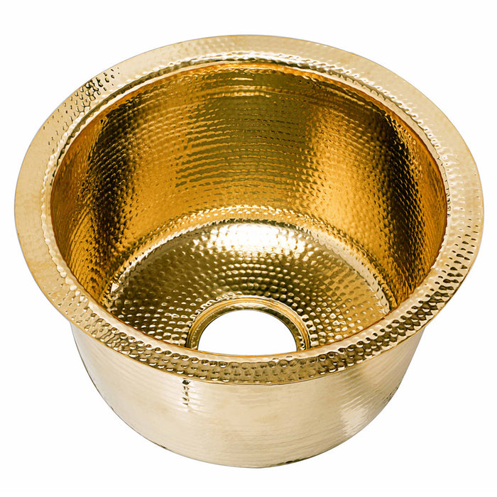 Nantucket Sinks RS15 15" Hand Hammered Round Bar Sink