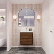 Saggia 24" Floating Vanity with Sink Set in Rosewood