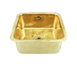 Nantucket Sinks SQRB-7SM 16.625 inch brass square dualmount bar sink